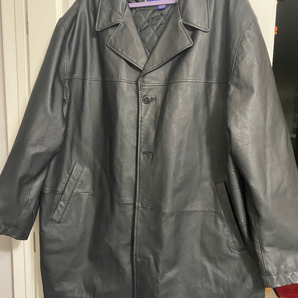 Mens 3XLT  Leather Coat - Picture 1 of 5